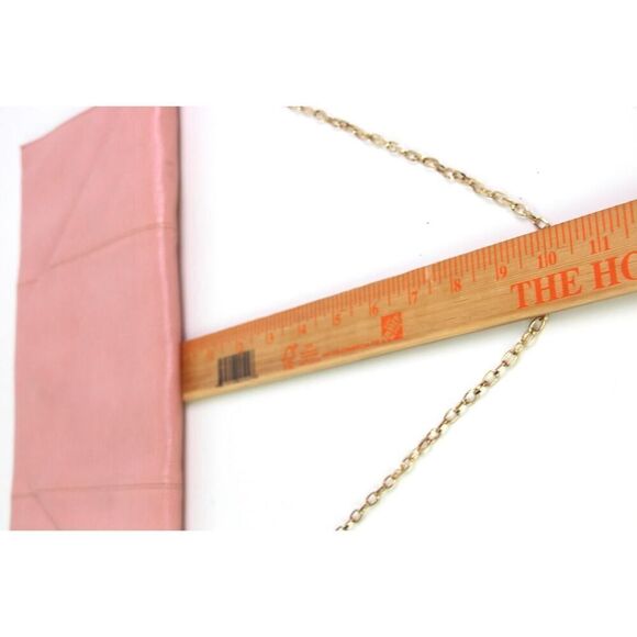 Halogen POWDER PINK REAL LEATHER CHAIN STRAP ENVELOP SHOULDER BAG HANDBAG CLUTCH - Picture 15 of 15